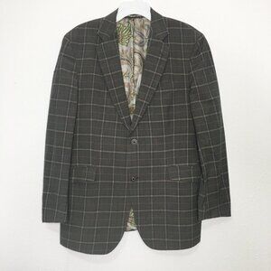 ETRO Plaid/Checked Wool Blazer Paisley Silk - 44 *AS IS*